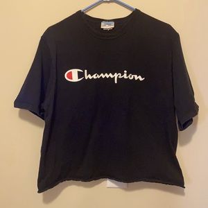 3/$20 Champion Cropped Black T-shirt